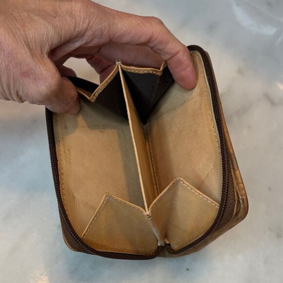 Coach Wallet Y2K Jacquard Signature Logo Canvas Striped Compact Wallet - Picture 16 of 16